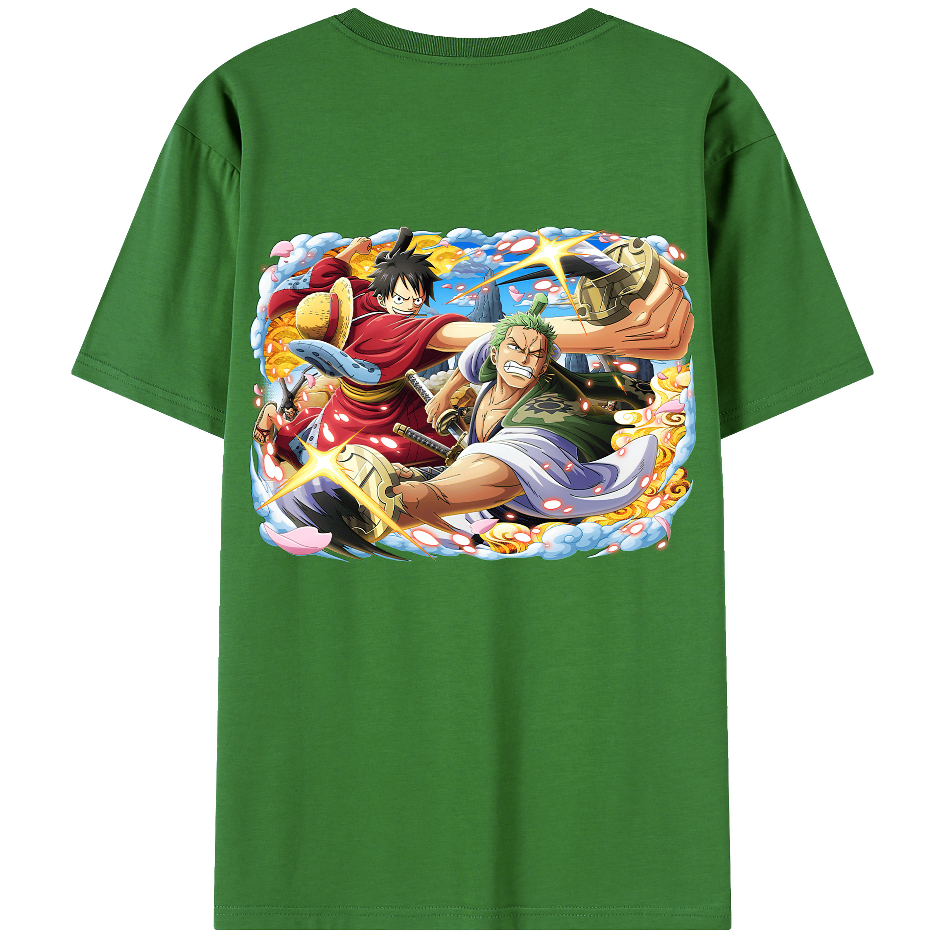 ワンピース モンキー・D・ルフィ ONE PIECE Monkey D. Luffy レディース半袖Tシャツ(バックプリント)